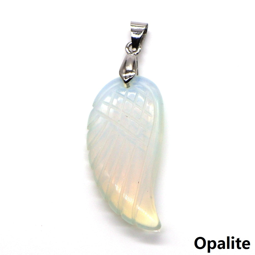 Angel Wing Pendants Natural Crystal Healing Gemstone