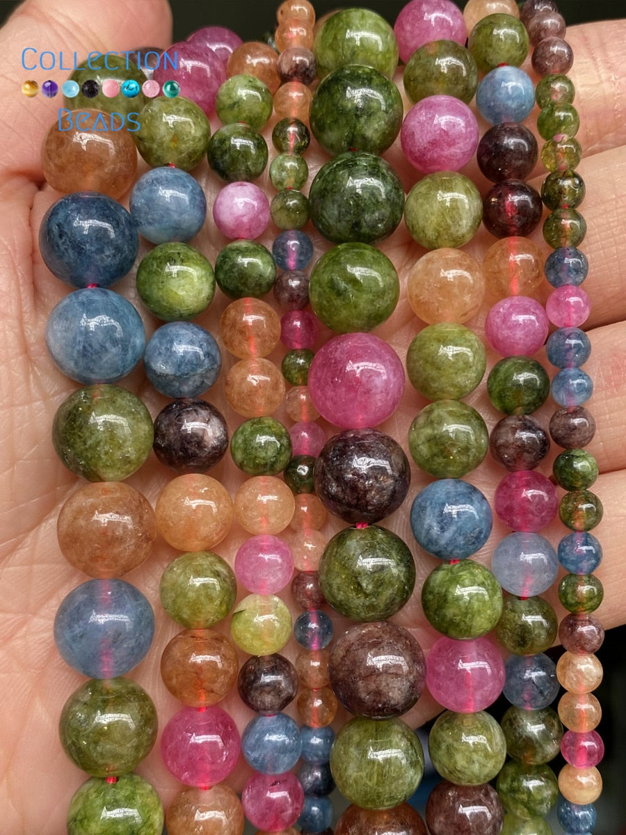 Natural Stone Colorful Tourmaline Jades