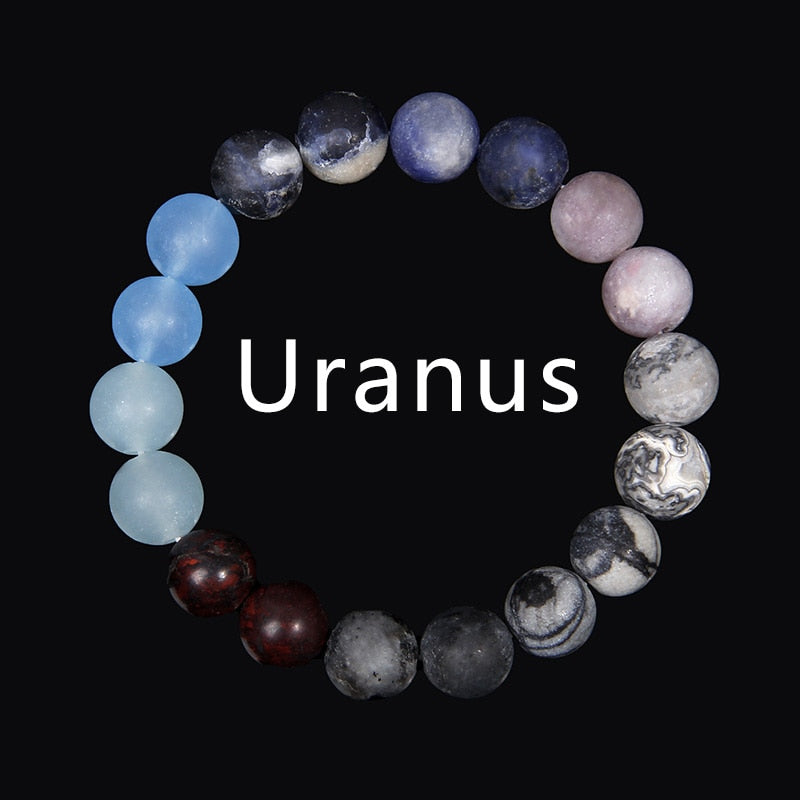 Universe Eight Planets Bracelet Men Natural Stone