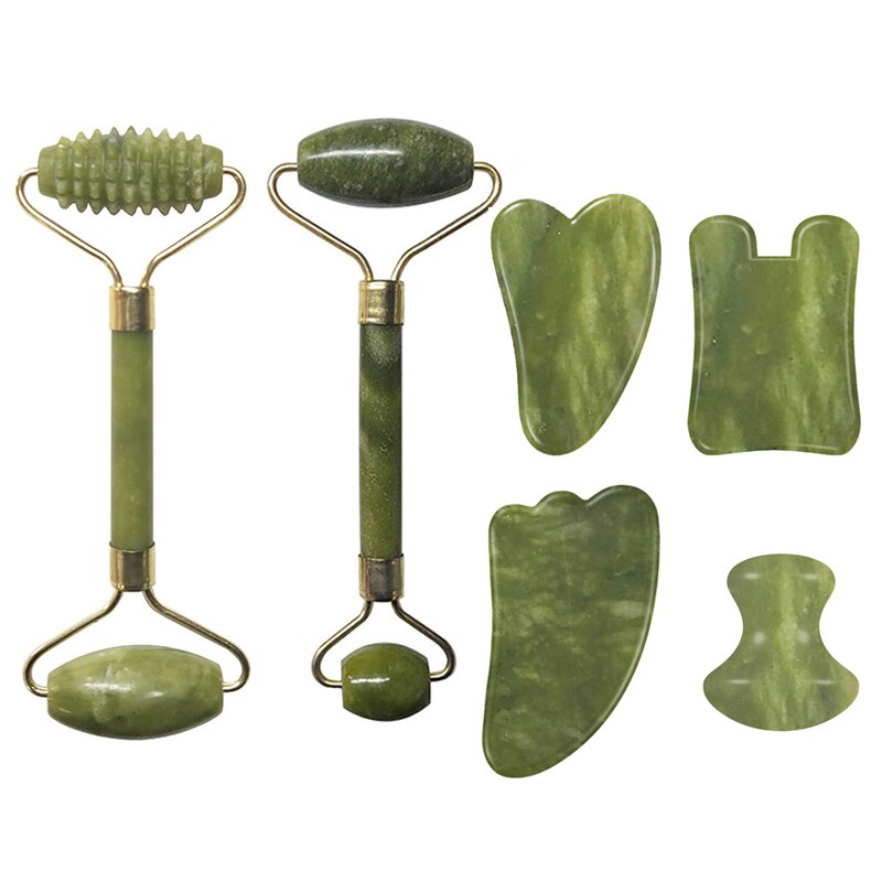 Natural Jade Roller Face Massager Real Stone