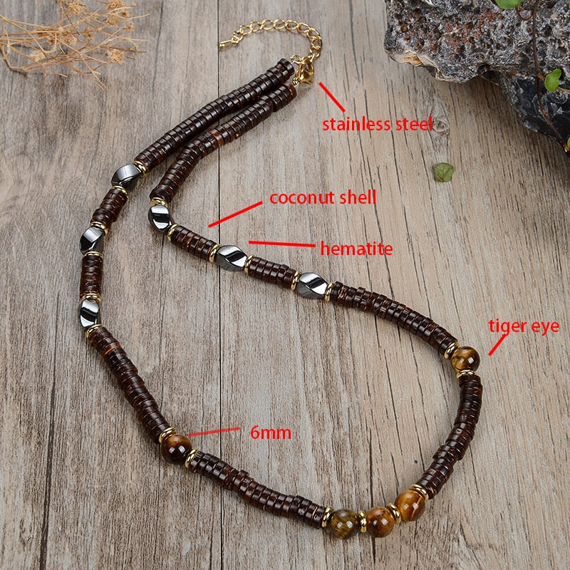 Fashion retro country beaded necklaces men's