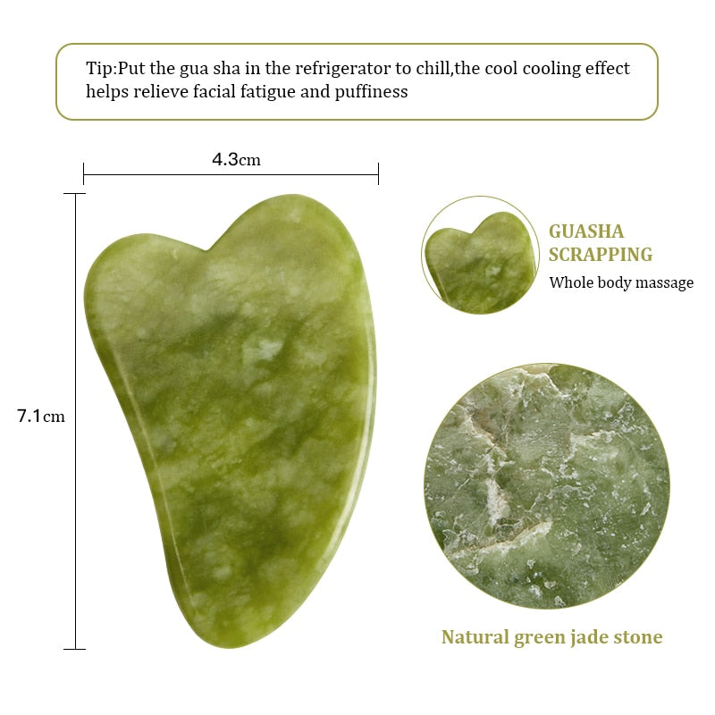 2 in 1 Natural Jade Stone Scrapping Chin Lifting