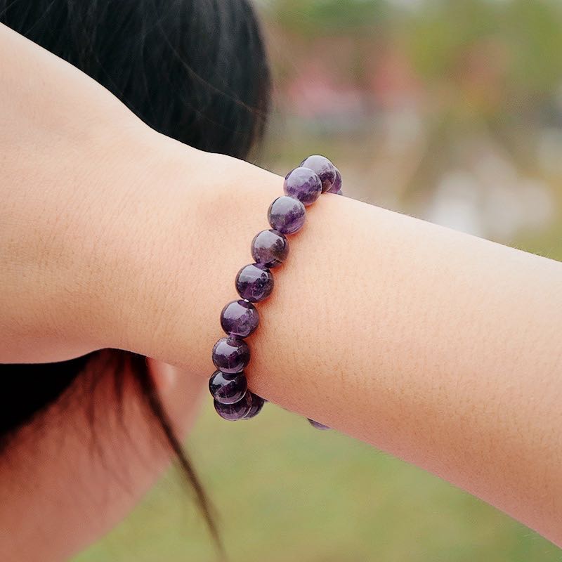 100% Natural Amethysts Bracelet Women Men