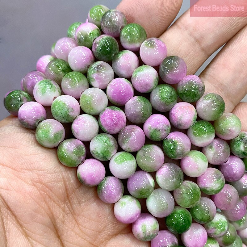 Natural Stone Green Pink Persian Jades