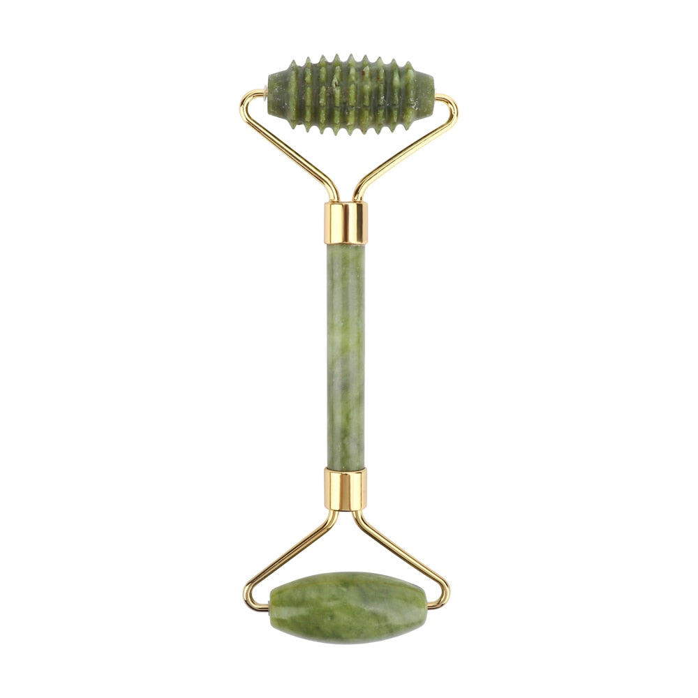 Natural Jade Massage Roller Rose Quartz Double Heads