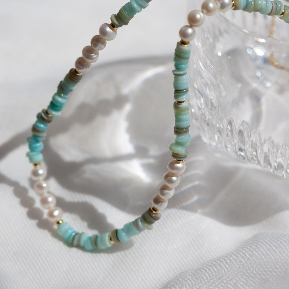 Bohemian Sapphire natural semi-precious stone necklace
