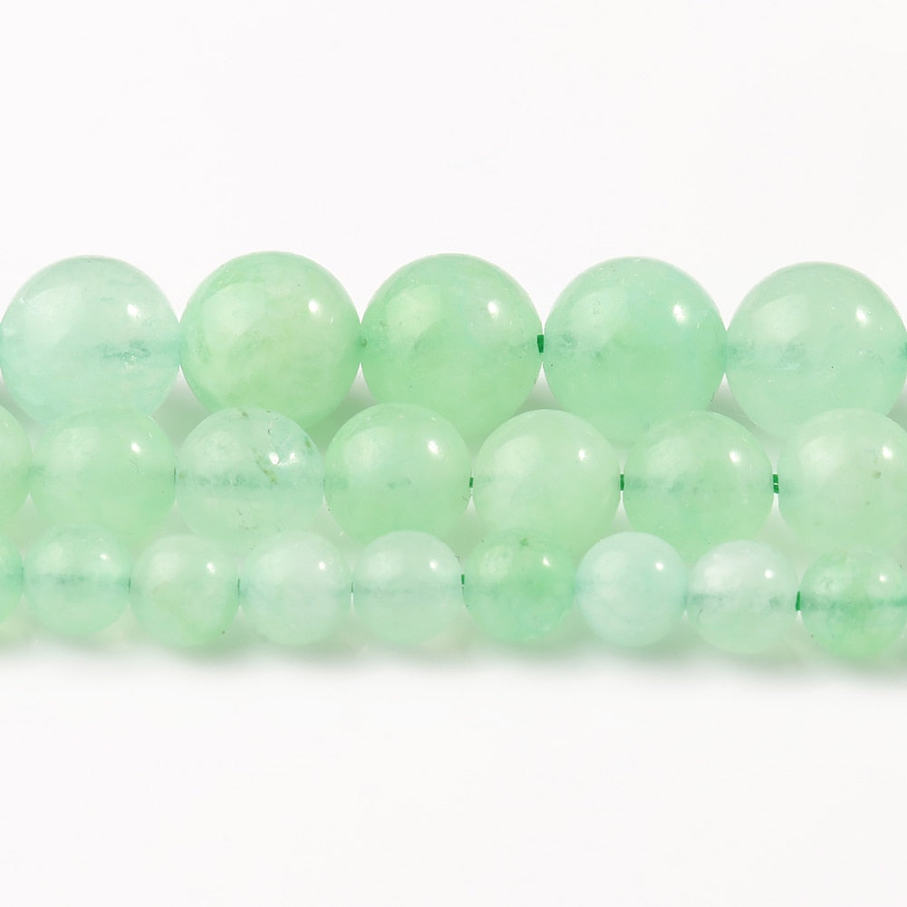 Natural Stone Chrysoprase Jades Round Loose