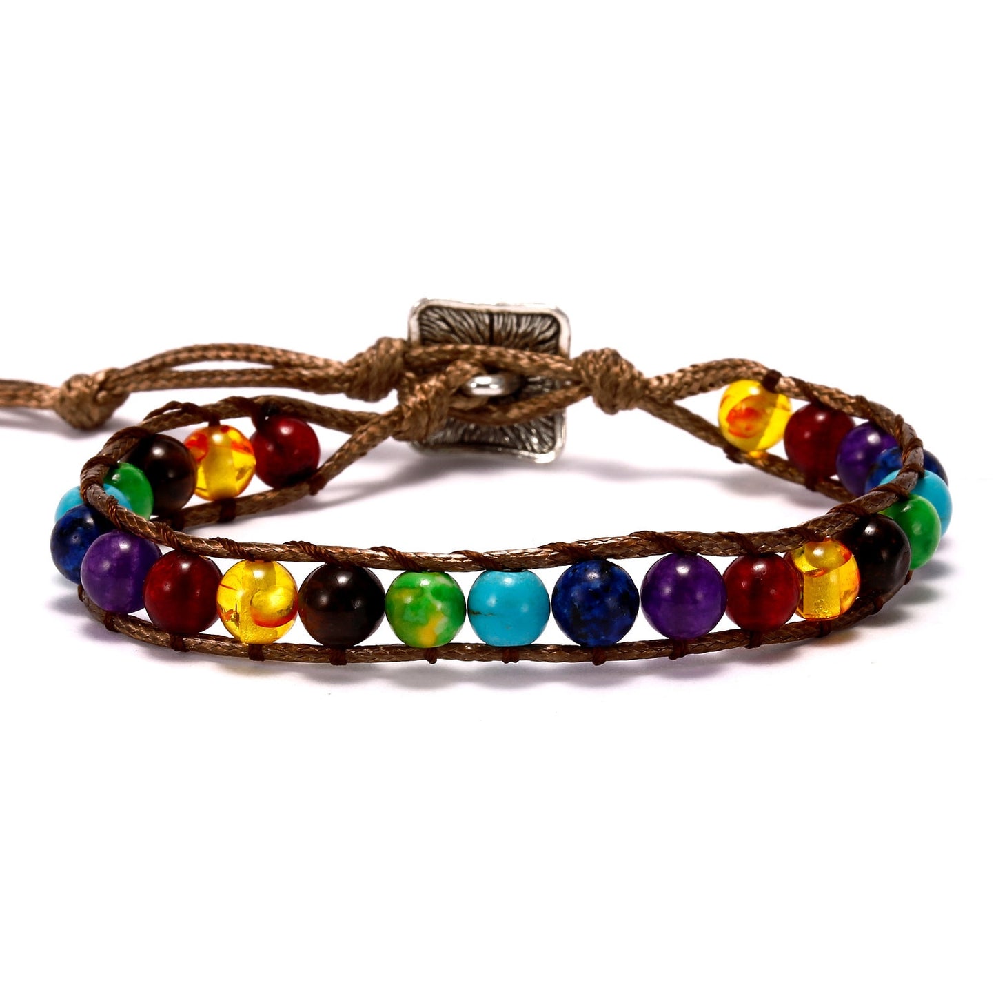 Natural Stone Bracelet Chakra Heart Wrap Bracelet