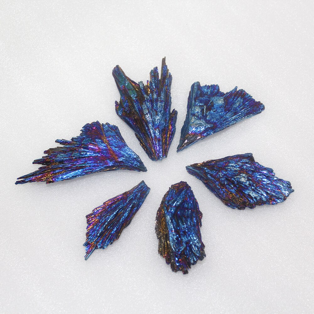 Natural Quartz Crystal Jet stone Rainbow Titanium