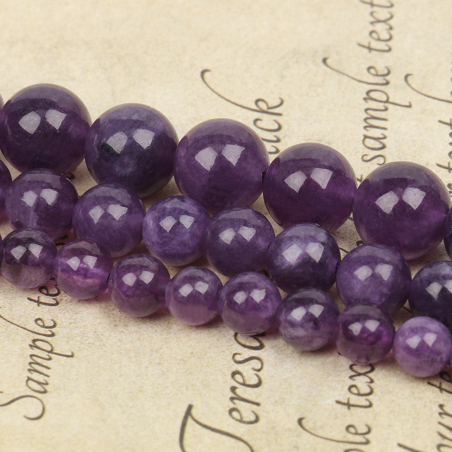 Natural Stone Purple Amethysts Quartz Mineral Beads