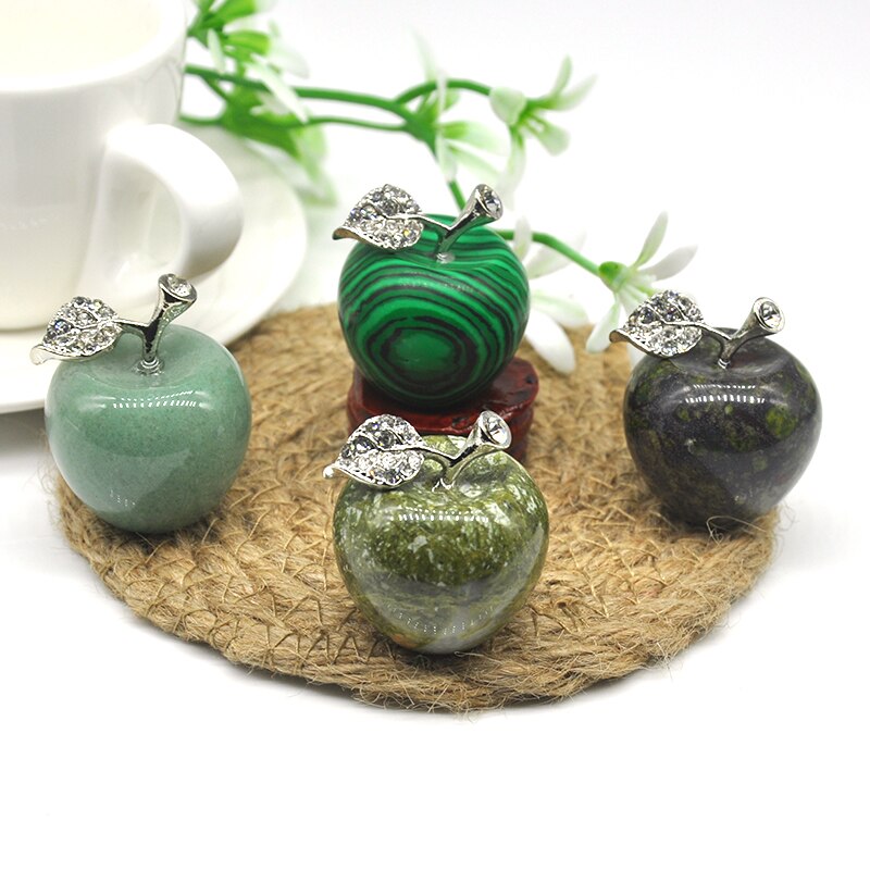 Apple Figurine Natural Stones Healing Crystals Statue