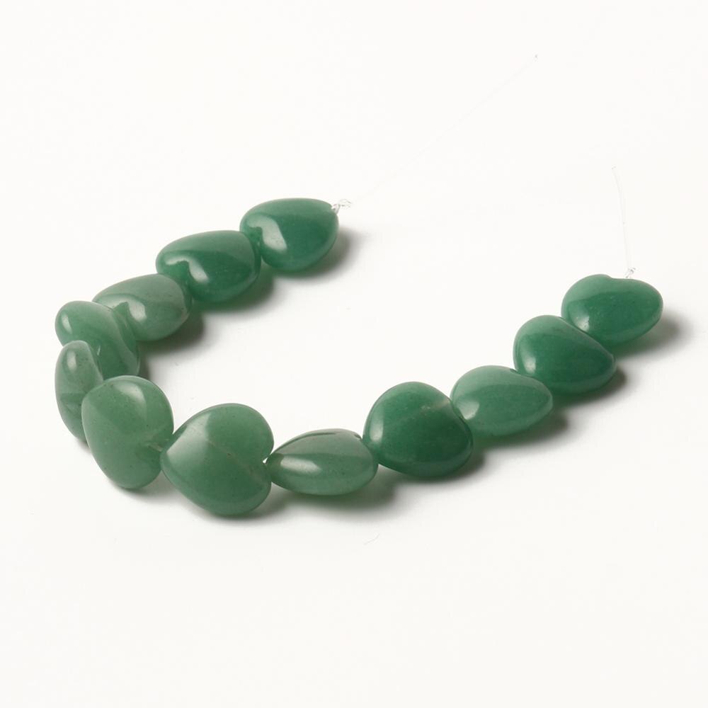 Heart Shape Agates Quartz Jades Beads Natural Beads