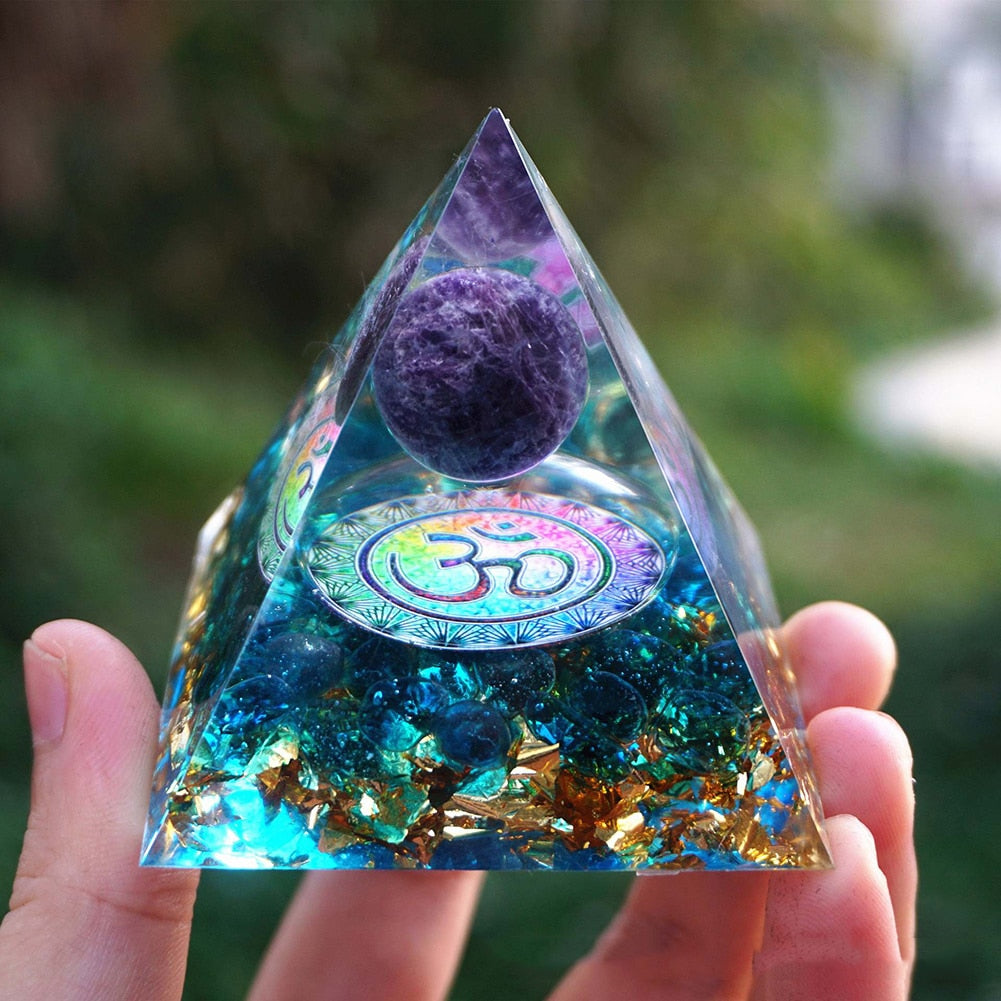 Orgonite Pyramid Crystals Natural Stone Orgone