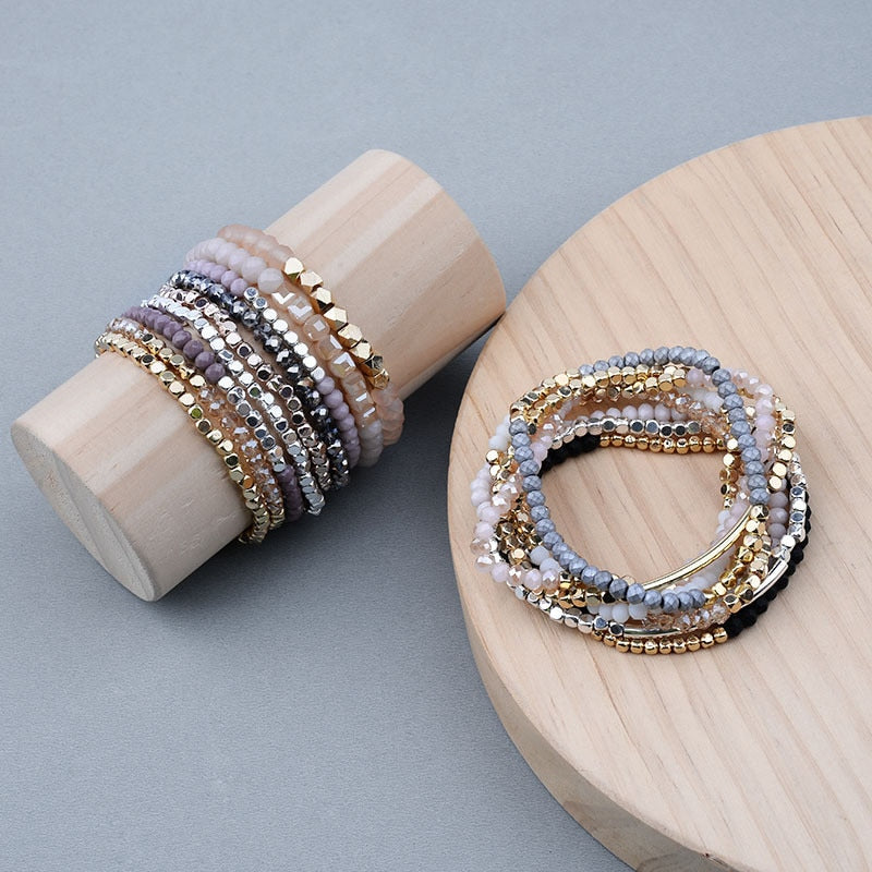 Natural Crystal Bracelets Delicate Beaded