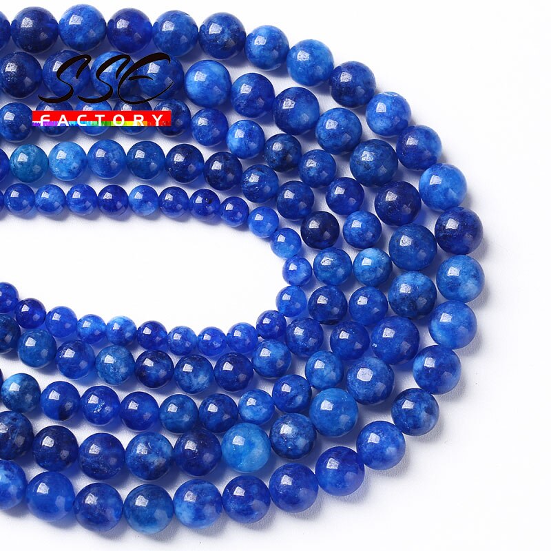 Natural Kyanite Jades Blue Stone Beads For Jewelry