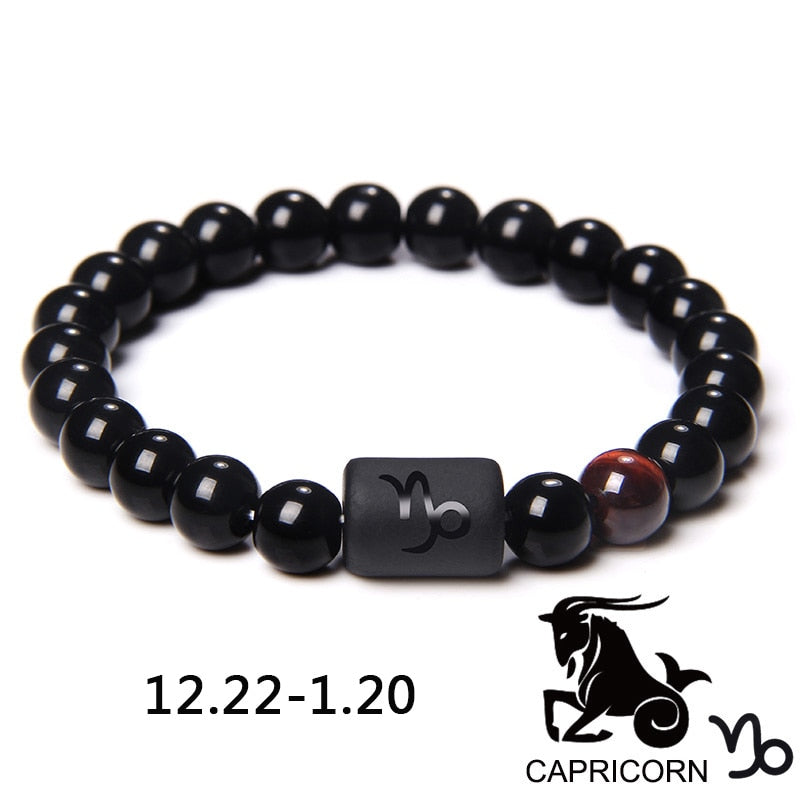 12 Constellation Zodiac Signs Beads Couples Bracelet