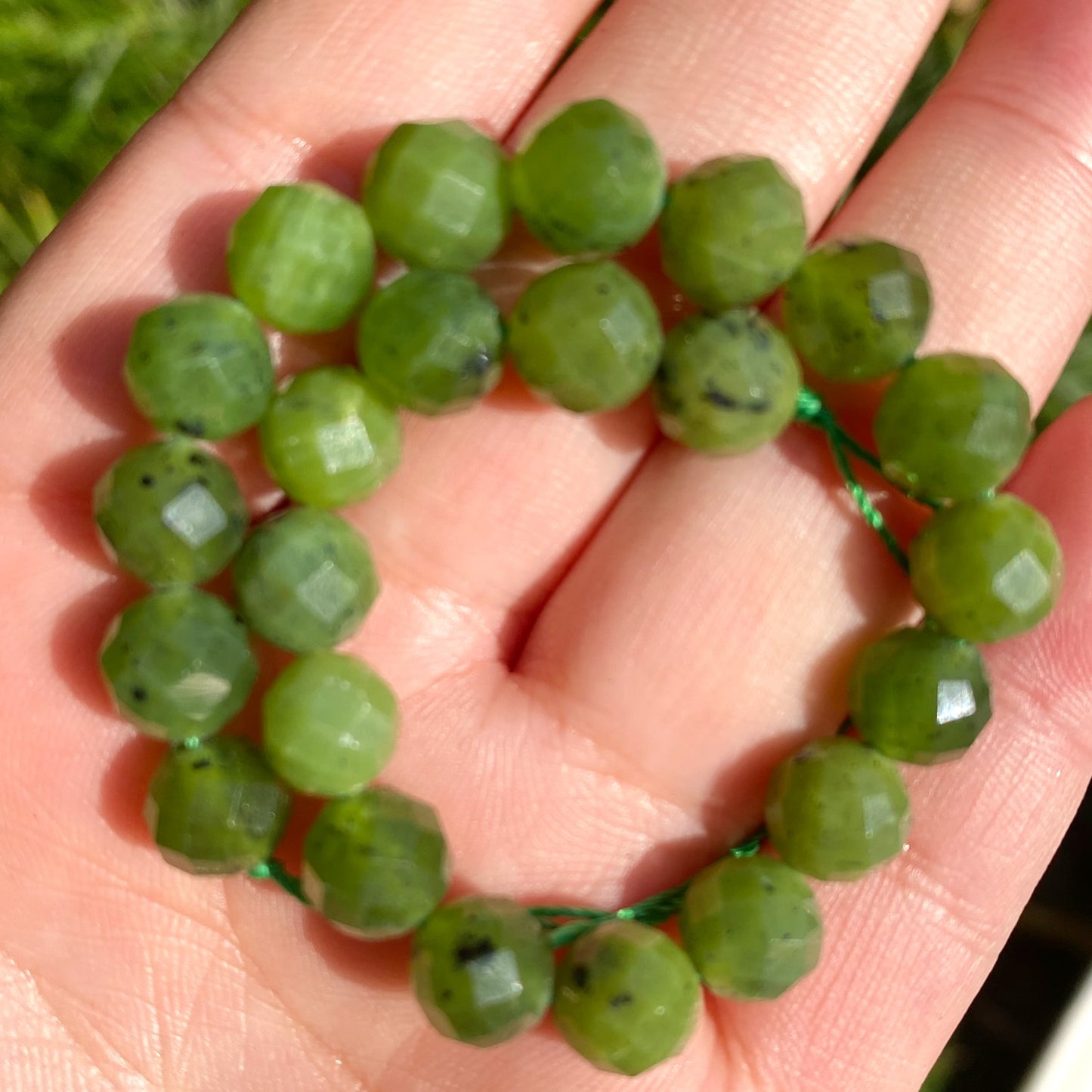 Natural Faceted Gem Canadian Jades Beads Round