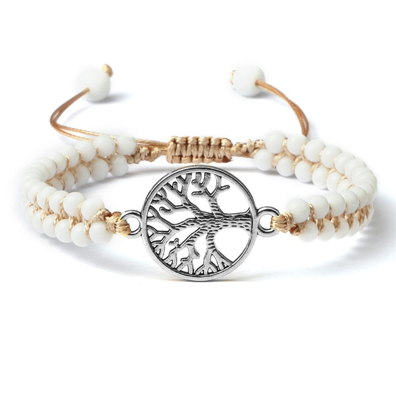 Tree of Life Charm Bracelets Handmade Stone