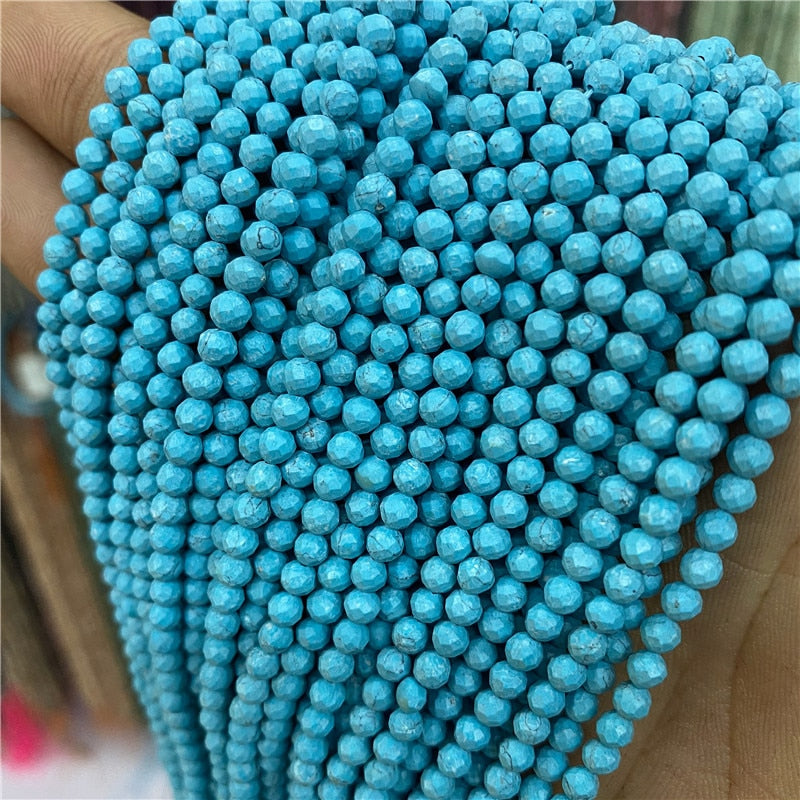 Natural Stone Beads Blue Quartzs Crystal Turquois