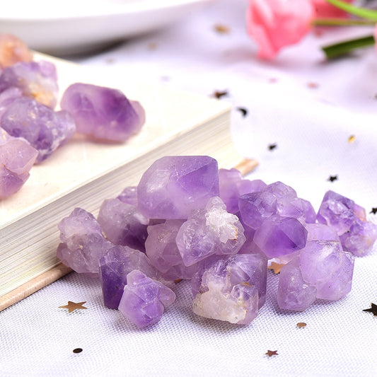 Amethyst Raw Quartz Small Cluster Healing Reiki Stone