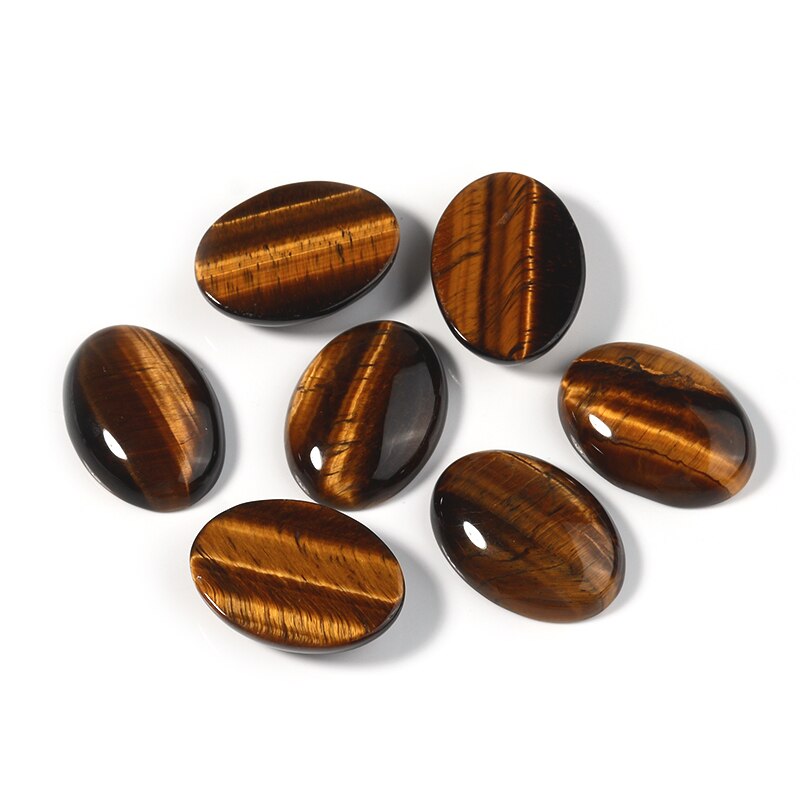 Natural Stone Oval Flatback Tiger's Eye Cabochon