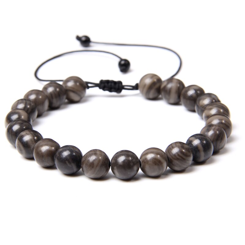 Adjustable Natural Stone Bracelet women Men Minimalist