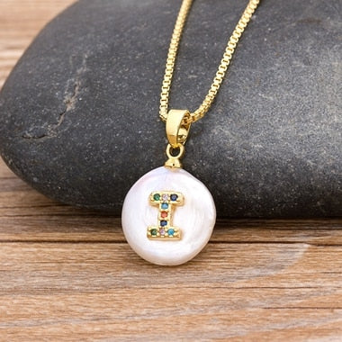 Initial Alphabet A-Z Letters Natural Freshwater Pearl