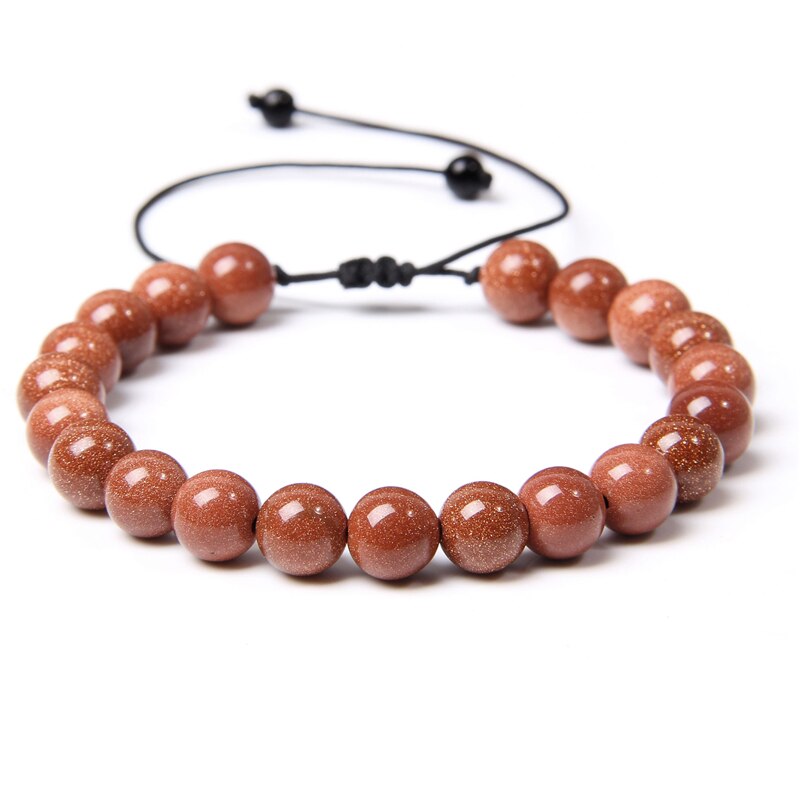 Adjustable Natural Stone Bracelet women Men Minimalist