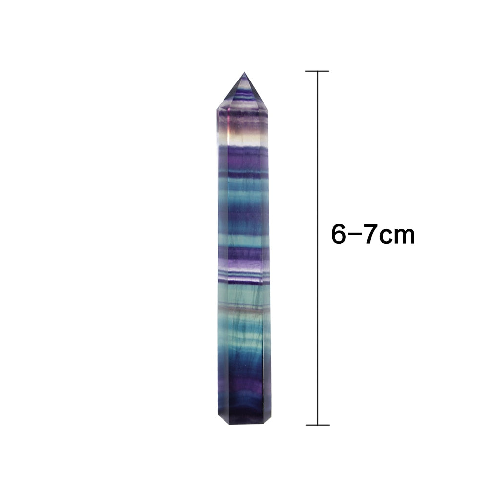 Natural Fluorite Crystal Colorful Striped Fluorite