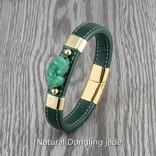 New Natural Dongling Jade Pixiu Jewelry Lucky Bracelet