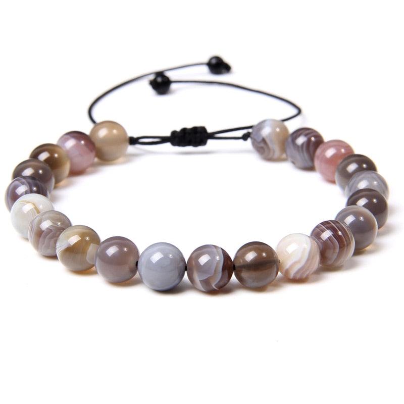 Adjustable Natural Stone Bracelet women Men Minimalist