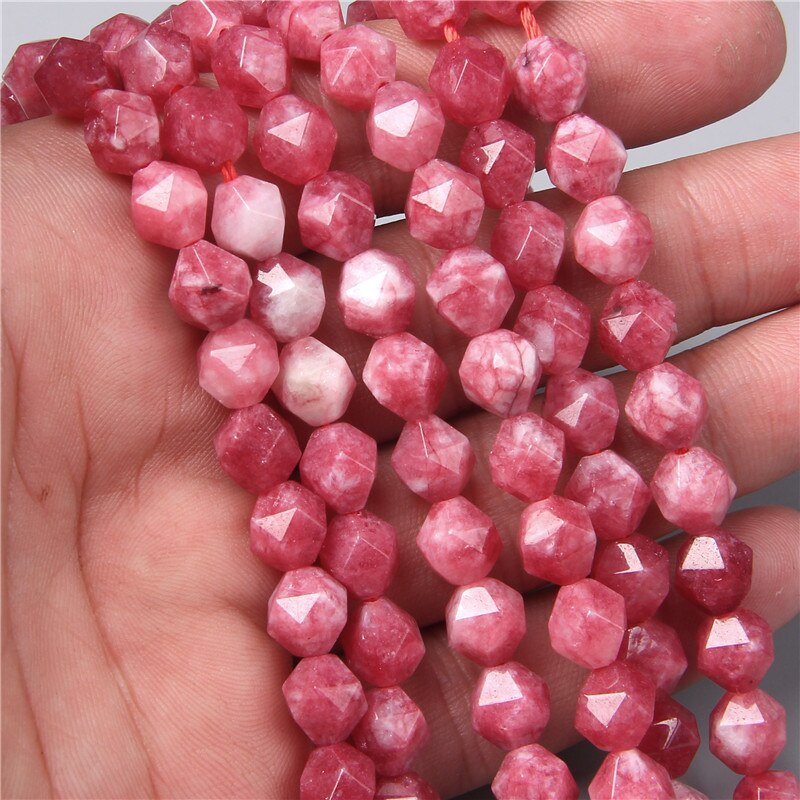 Stone Faceted Chalcedony Agates Jades Beads