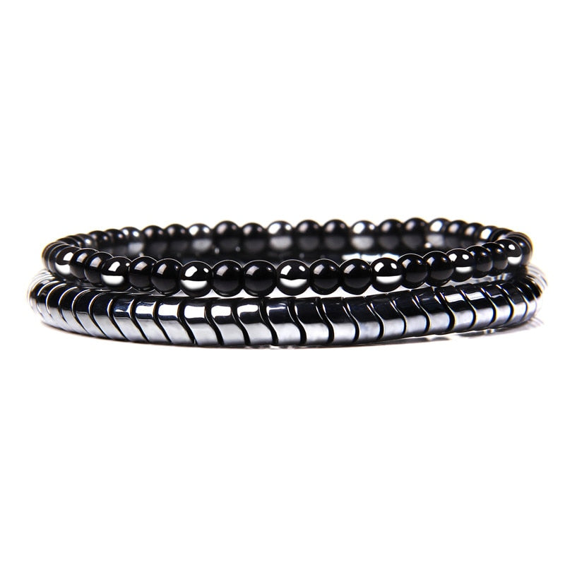 Fashion Natural Stone Beads Men Bracelet Multilayer