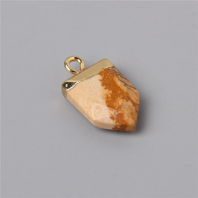 Green Blue Yellow Stone Pendants Charm for Jewelry