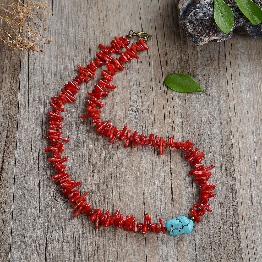 Natural gemstone irregular red coral chip stone