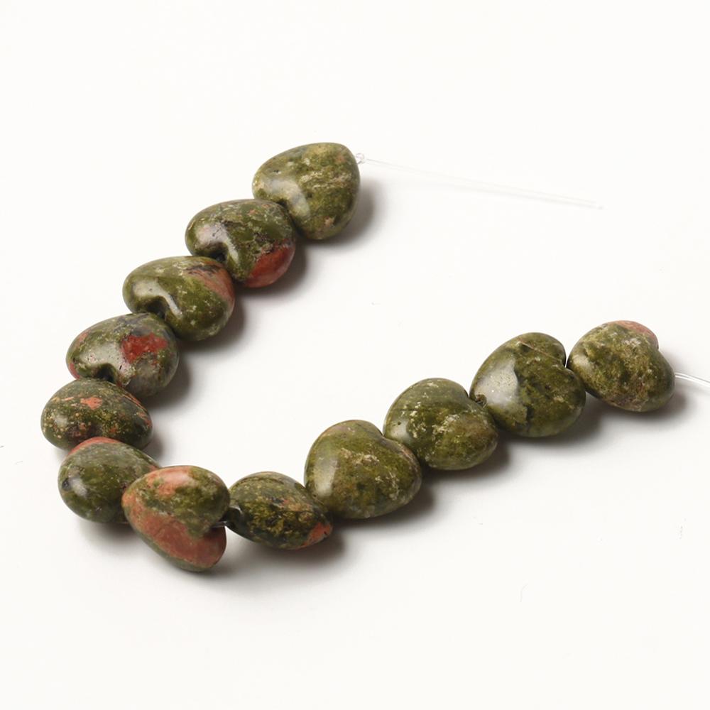 Heart Shape Agates Quartz Jades Beads Natural Beads