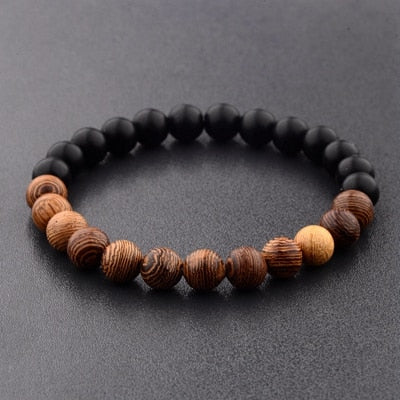 Wood Beads Bracelets Men Ethic Meditation