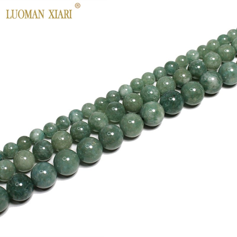 Green Jades Round Natural Stone Beads