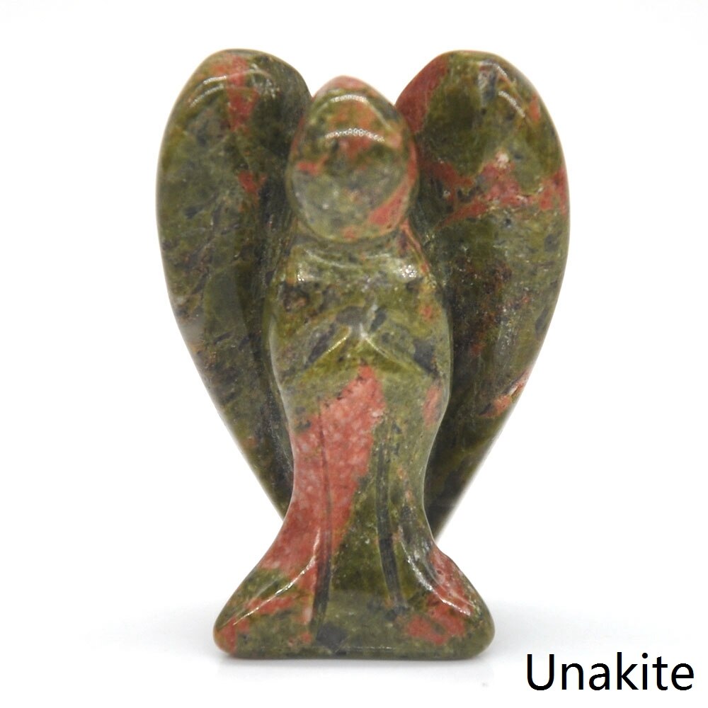 Hand Carved Pocket Guardian Angel Statue