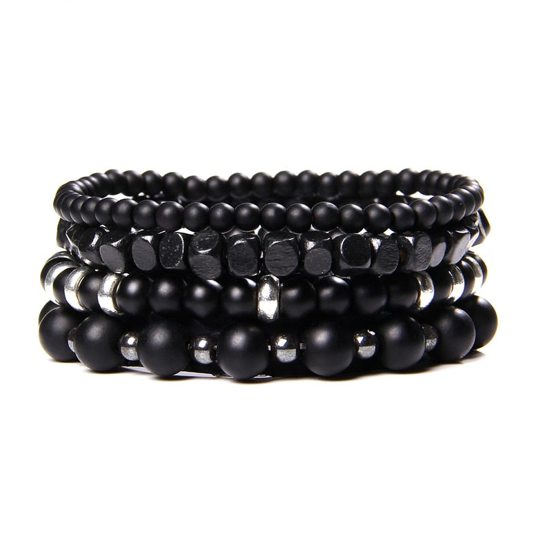 Fashion Natural Stone Beads Men Bracelet Multilayer