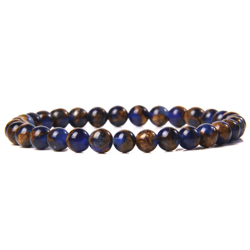 Blue Lapis Tiger Eye Agates Buddha Bracelets