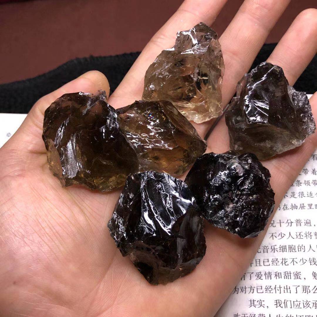 100g Natural Smoky Quartz Raw Stone Mine Tea