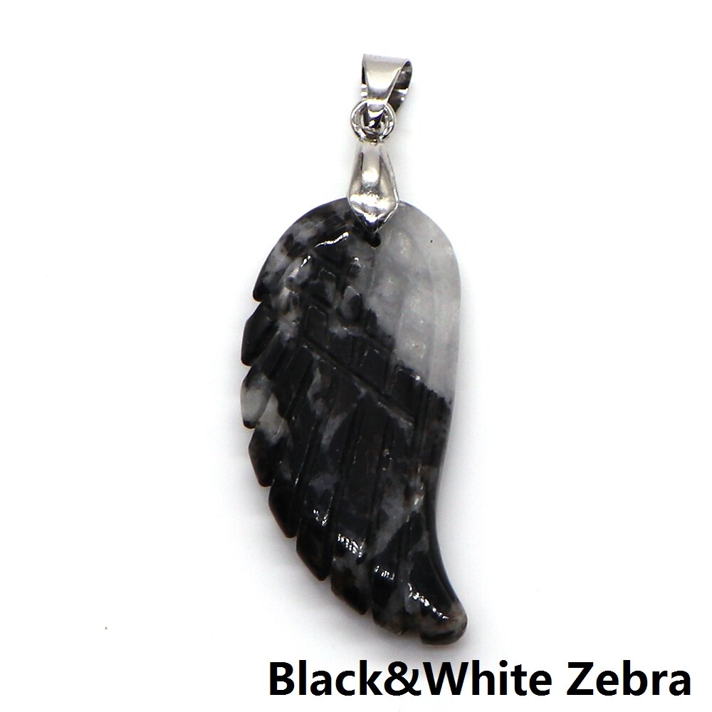 Angel Wing Pendants Natural Crystal Healing Gemstone