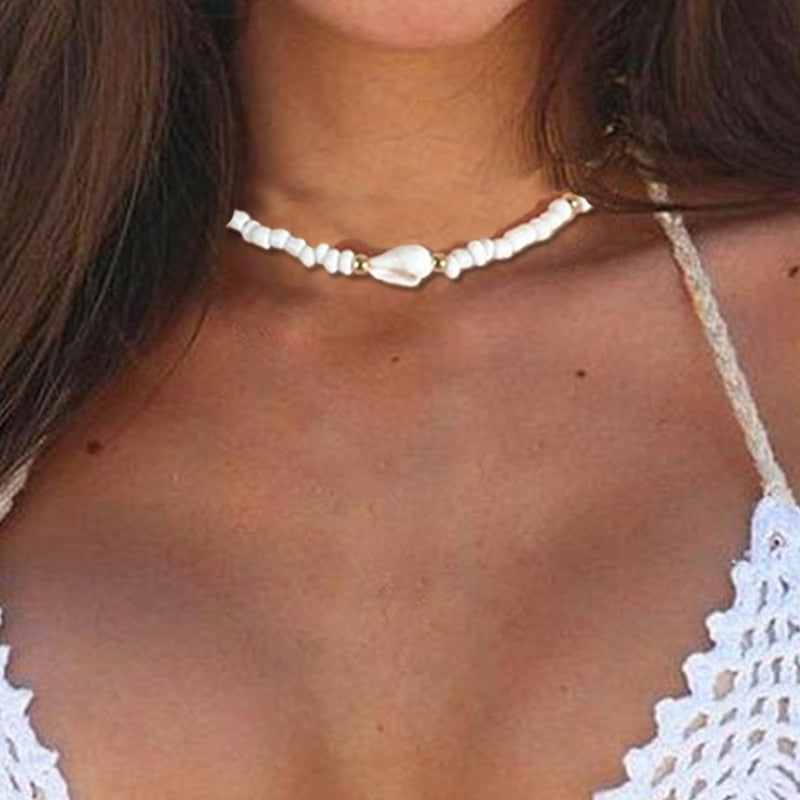 Bohemian Natural Shell Choker Necklace for Women