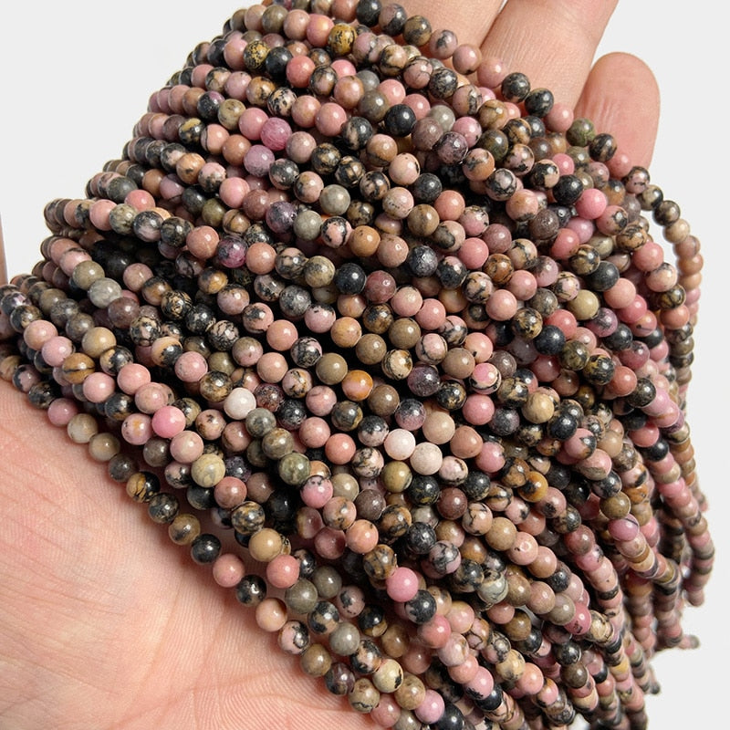 Natural Pink Rhdonite Agat Jaspers Stone Beads