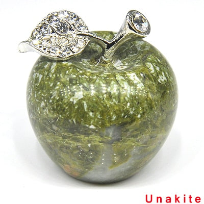 Apple Figurine Natural Stones Healing Crystals Statue