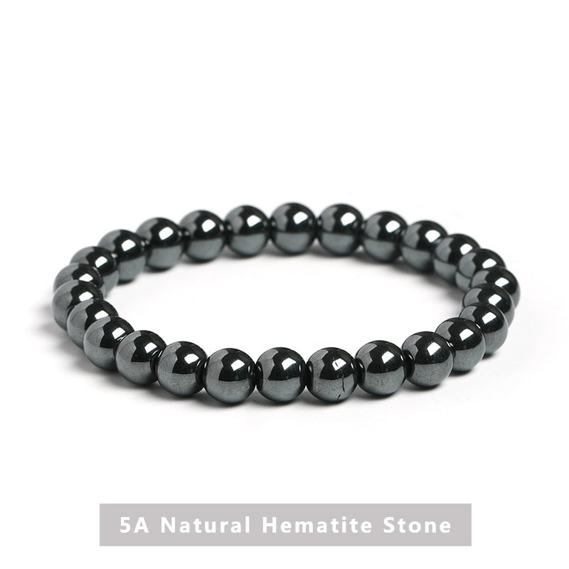 JD Natural Pyrite Bead Bracelets Women Men Vintage