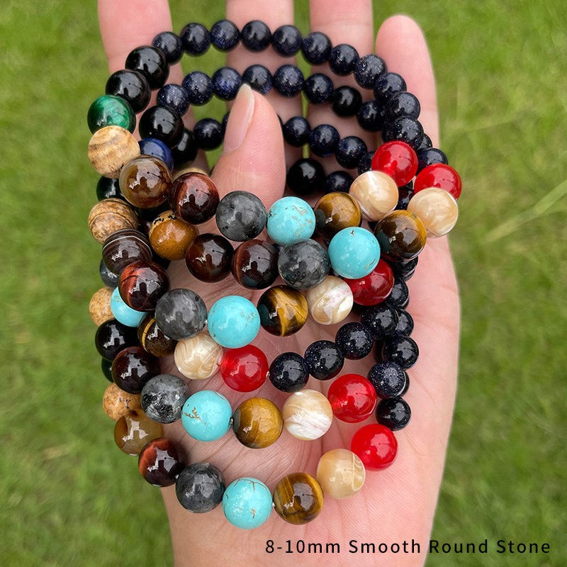 JD Natural Stone Eight Planets Bead Bracelet