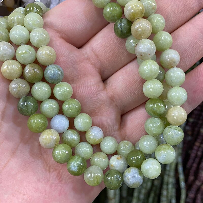 Natural Round Chinese Jade Beads Stone