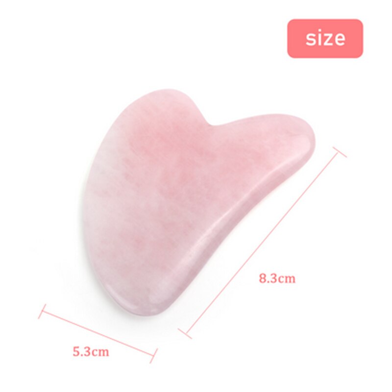 Rose Quartz Jade Stone Heart-shaped Gua Sha